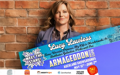 Lucy Joins Renee at Armageddon Con Xena Panel in NZ – 2 June 2025